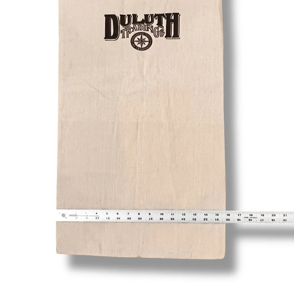 Duluth Trading Co Canvas Drawstring Laundry Dust Bag XL  OD 16 X 32” NWOT Cream